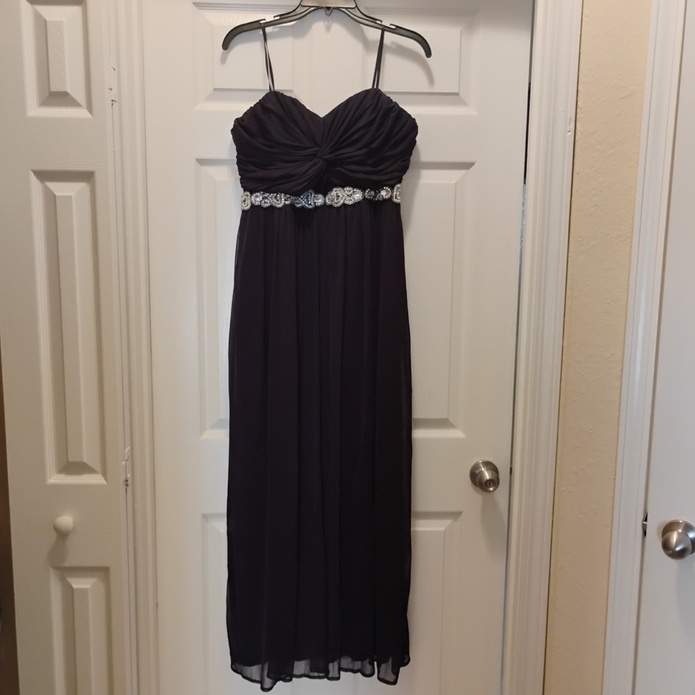 City Triangles Purple Evening Gown with Embellished Formal Long Gown Size 17